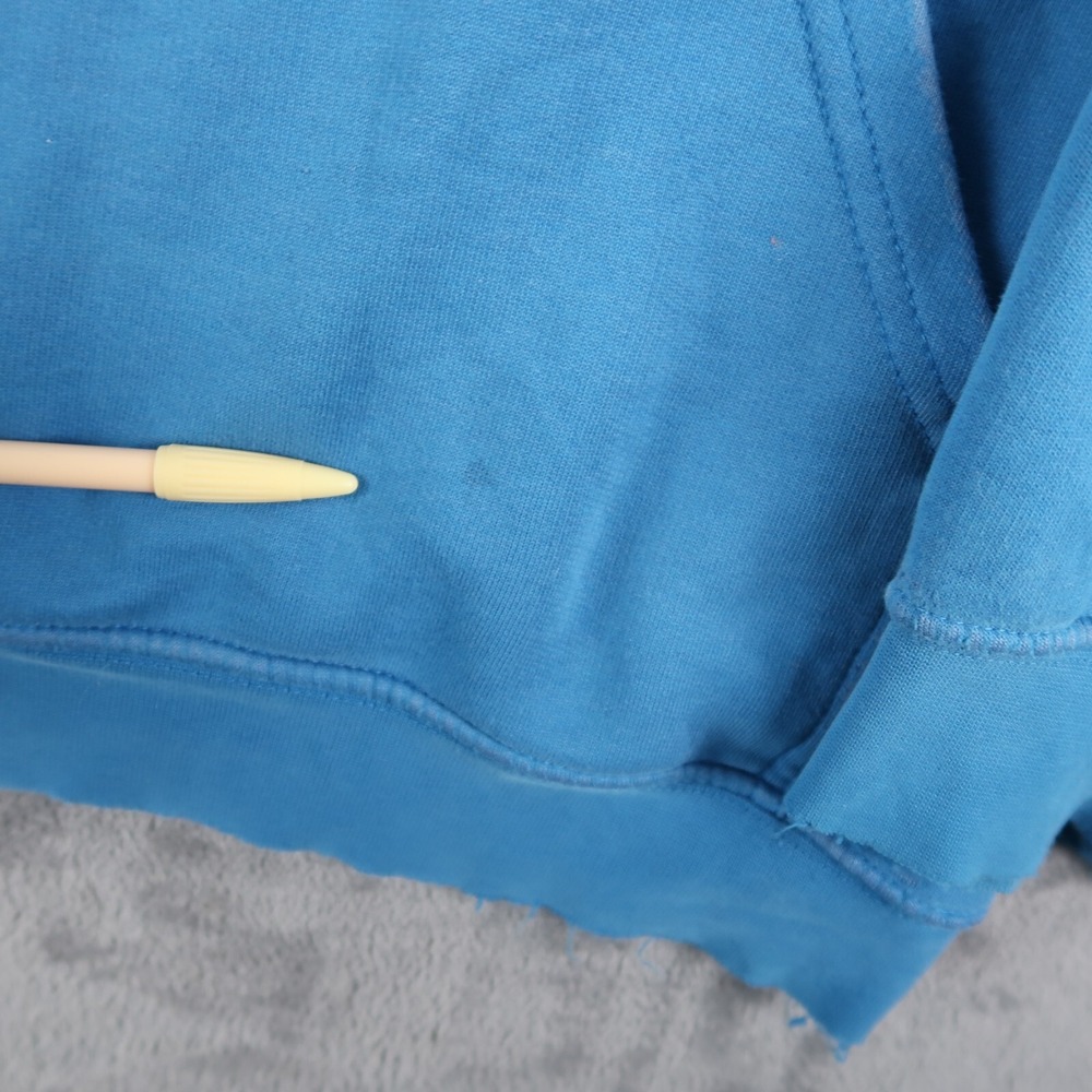 Vintage Y2K Nike Gray Tag Blue Hoodie Size L Large Mini Swoosh Thrashed - Picture 5 of 16